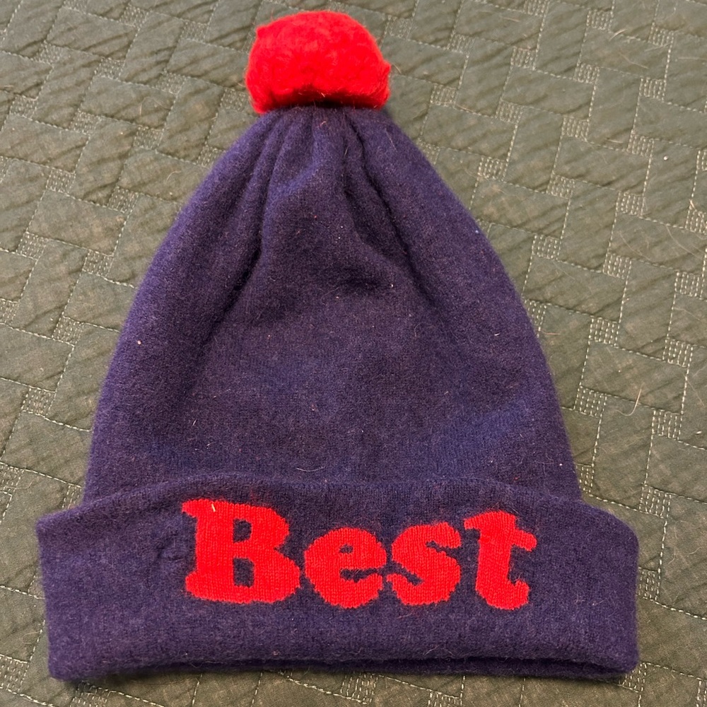 Best Navy Blue Beanie with Red Pom
